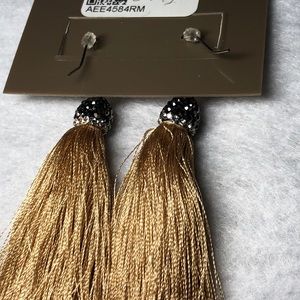 Light brown tassel earrings